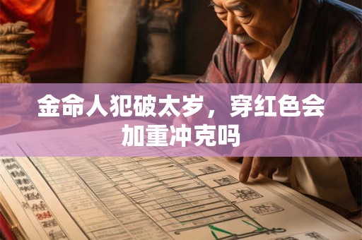 金命人犯破太岁，穿红色会加重冲克吗