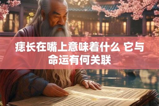 痣长在嘴上意味着什么 它与命运有何关联