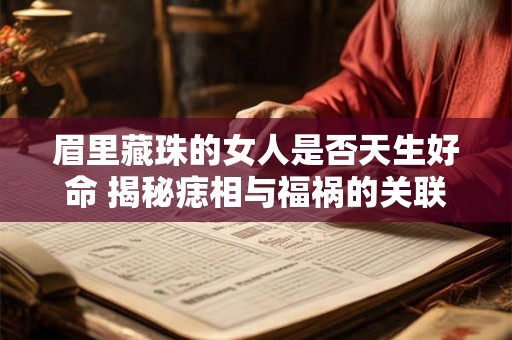 眉里藏珠的女人是否天生好命 揭秘痣相与福祸的关联