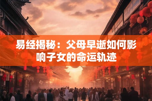 易经揭秘：父母早逝如何影响子女的命运轨迹
