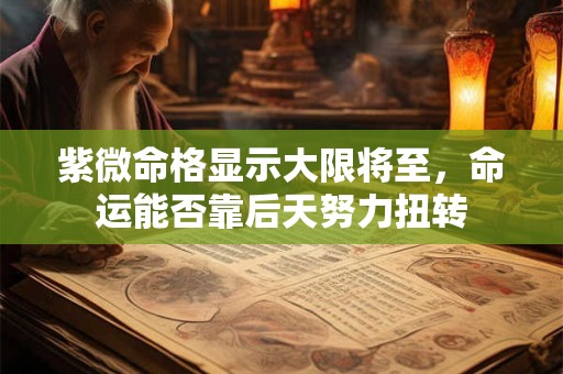 紫微命格显示大限将至，命运能否靠后天努力扭转