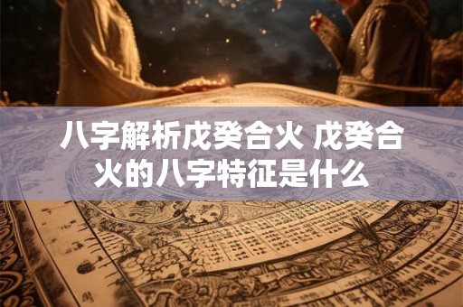 八字解析戊癸合火 戊癸合火的八字特征是什么