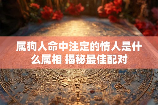 属狗人命中注定的情人是什么属相 揭秘最佳配对