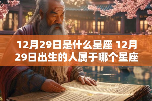 12月29日是什么星座 12月29日出生的人属于哪个星座