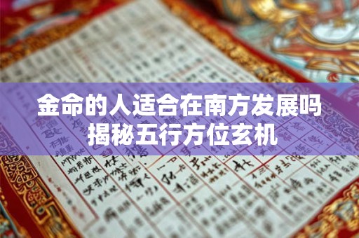 金命的人适合在南方发展吗 揭秘五行方位玄机