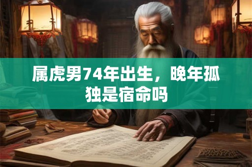 属虎男74年出生，晚年孤独是宿命吗