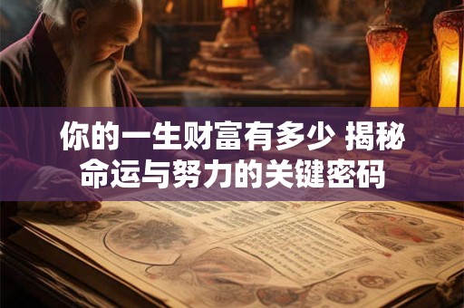 你的一生财富有多少 揭秘命运与努力的关键密码