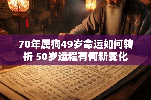 70年属狗49岁命运如何转折 50岁运程有何新变化