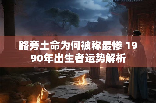 路旁土命为何被称最惨 1990年出生者运势解析