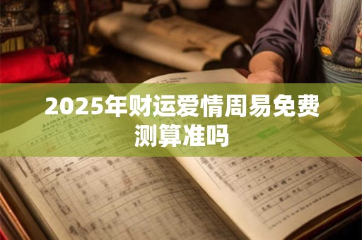 2025年财运爱情周易免费测算准吗