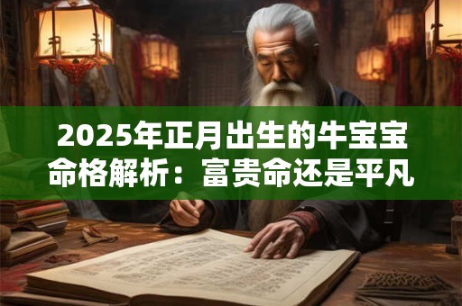 2025年正月出生的牛宝宝命格解析：富贵命还是平凡运