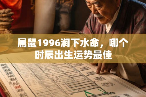 属鼠1996涧下水命，哪个时辰出生运势最佳