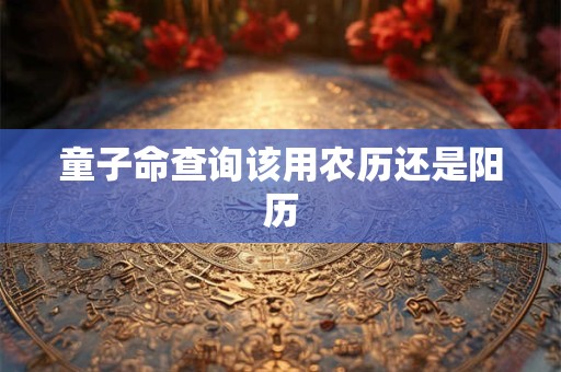 童子命查询该用农历还是阳历