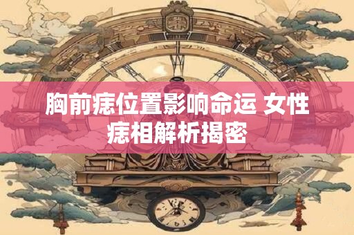 胸前痣位置影响命运 女性痣相解析揭密