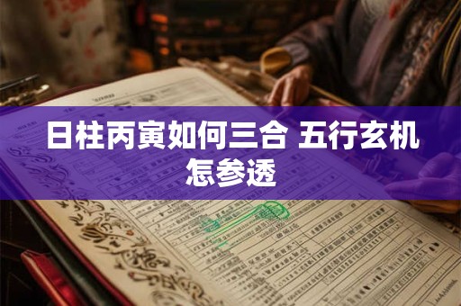日柱丙寅如何三合 五行玄机怎参透