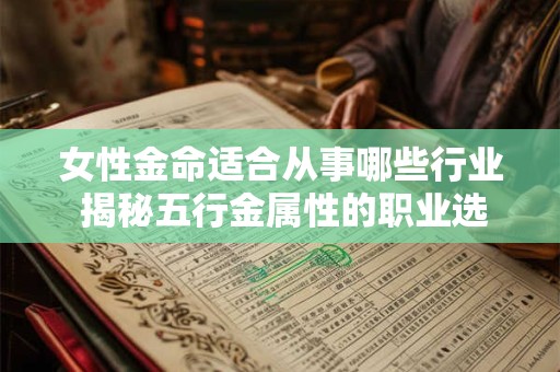 女性金命适合从事哪些行业 揭秘五行金属性的职业选择