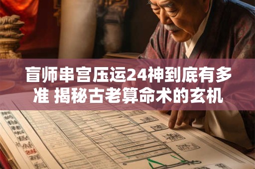 盲师串宫压运24神到底有多准 揭秘古老算命术的玄机