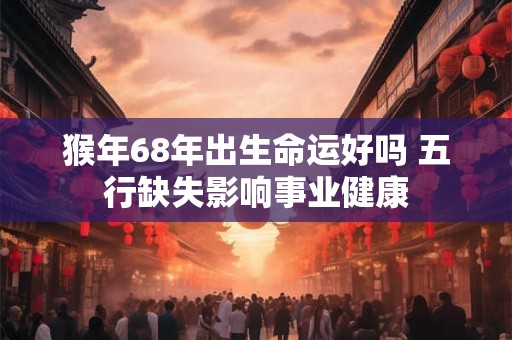 猴年68年出生命运好吗 五行缺失影响事业健康