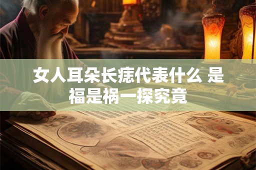 女人耳朵长痣代表什么 是福是祸一探究竟
