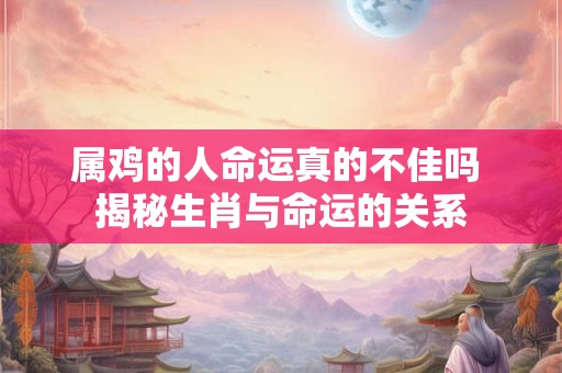 属鸡的人命运真的不佳吗 揭秘生肖与命运的关系