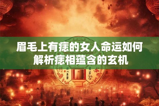 眉毛上有痣的女人命运如何 解析痣相蕴含的玄机
