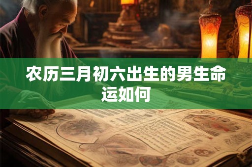 农历三月初六出生的男生命运如何
