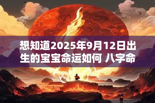 想知道2026年9月12日出生的宝宝命运如何 八字命理揭秘 想知道2026年9月12日出生的宝宝命运如何 八字命理揭秘