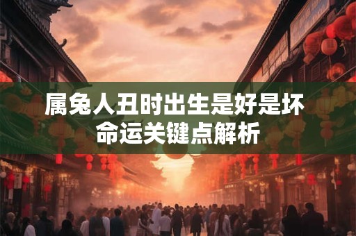 属兔人丑时出生是好是坏 命运关键点解析
