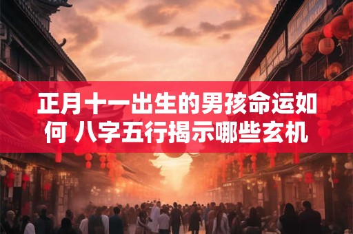 正月十一出生的男孩命运如何 八字五行揭示哪些玄机
