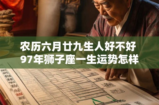 农历六月廿九生人好不好 97年狮子座一生运势怎样