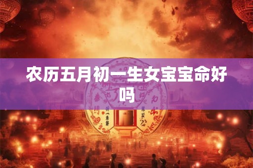 农历五月初一生女宝宝命好吗