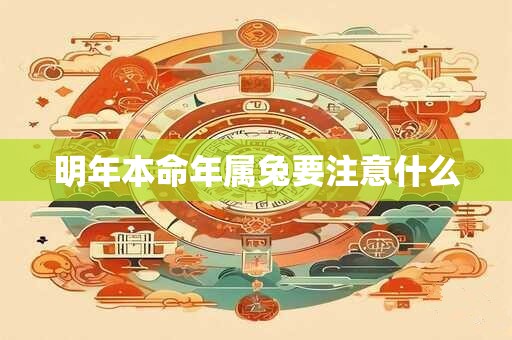 明年本命年属兔要注意什么