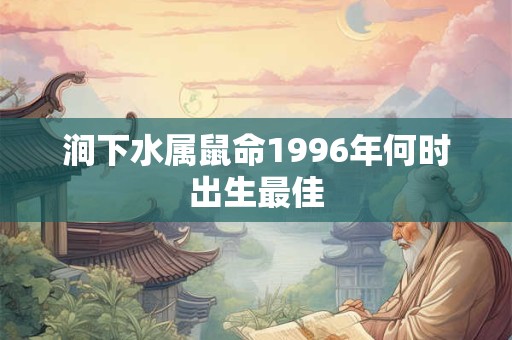 涧下水属鼠命1996年何时出生最佳