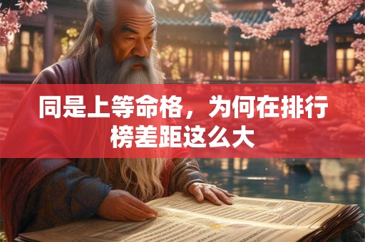 同是上等命格，为何在排行榜差距这么大