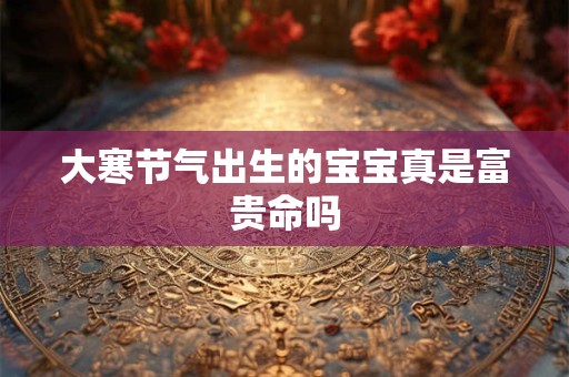 大寒节气出生的宝宝真是富贵命吗