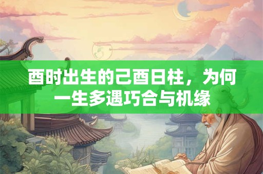 酉时出生的己酉日柱，为何一生多遇巧合与机缘