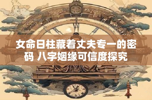 女命日柱藏着丈夫专一的密码 八字姻缘可信度探究
