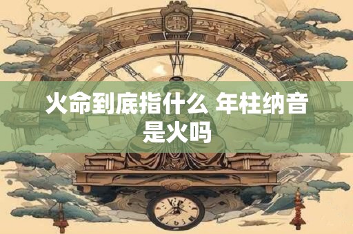 火命到底指什么 年柱纳音是火吗