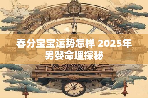 春分宝宝运势怎样 2025年男婴命理探秘