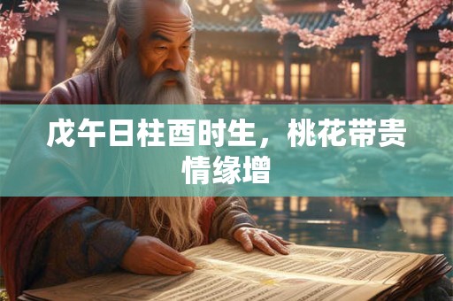 戊午日柱酉时生，桃花带贵情缘增
