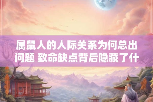 属鼠人的人际关系为何总出问题 致命缺点背后隐藏了什么
