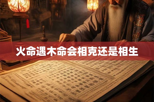 火命遇木命会相克还是相生