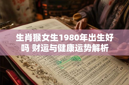 生肖猴女生1980年出生好吗 财运与健康运势解析