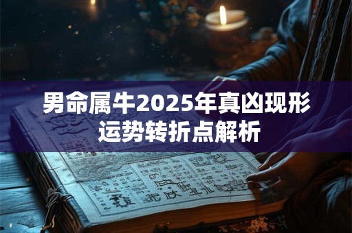 男命属牛2026年真凶现形 运势转折点解析