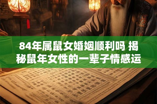 84年属鼠女婚姻顺利吗 揭秘鼠年女性的一辈子情感运势