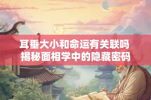 耳垂大小和命运有关联吗 揭秘面相学中的隐藏密码