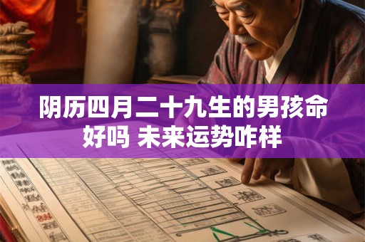 阴历四月二十九生的男孩命好吗 未来运势咋样