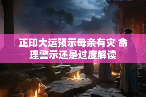 正印大运预示母亲有灾 命理警示还是过度解读 正印大运预示母亲有灾 命理警示还是过度解读