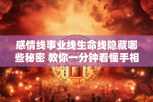 感情线事业线生命线隐藏哪些秘密 教你一分钟看懂手相