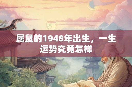属鼠的1948年出生，一生运势究竟怎样